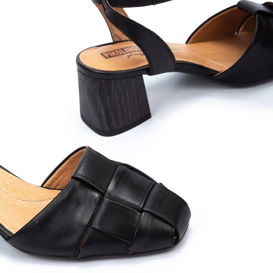 Black Pikolinos MURCIA Women's Heels Sandals | TDUV18T04