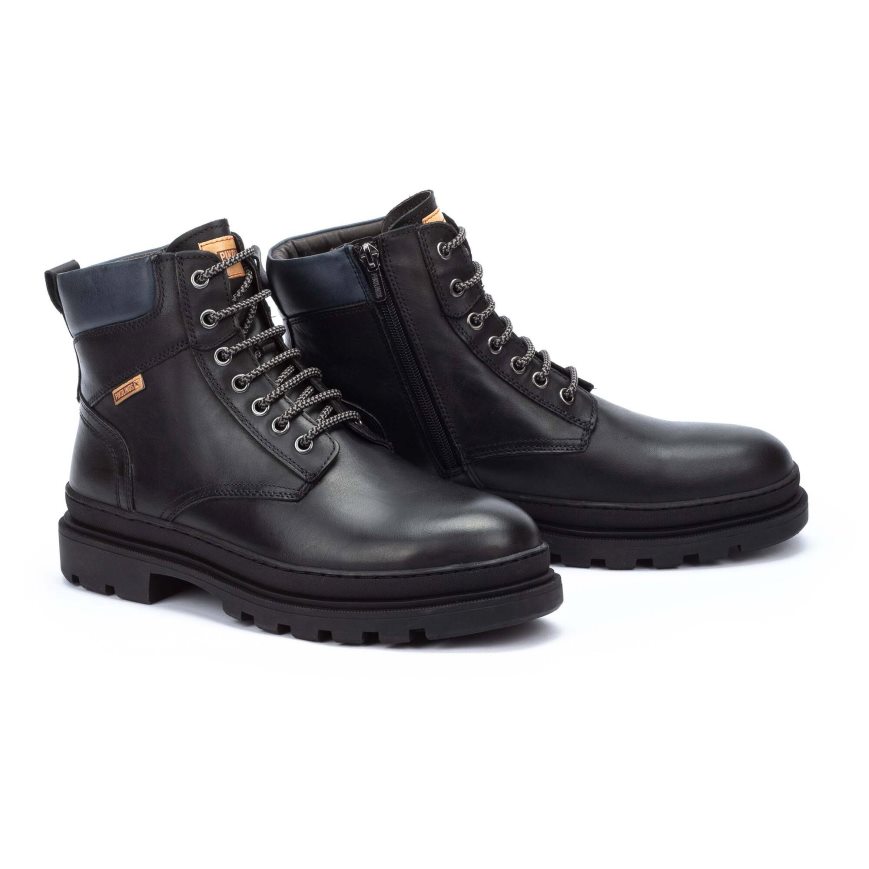 Black Pikolinos OURENSE Men's Ankle Boots | 1QVA7036T