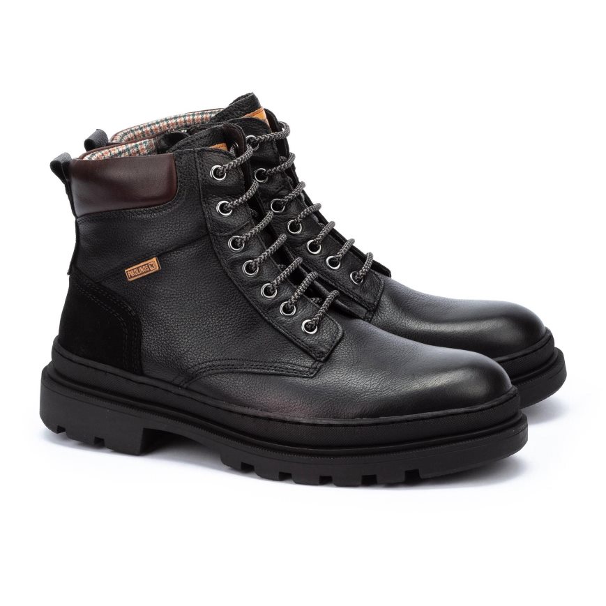 Black Pikolinos OURENSE Men's Ankle Boots | MFZNT8621