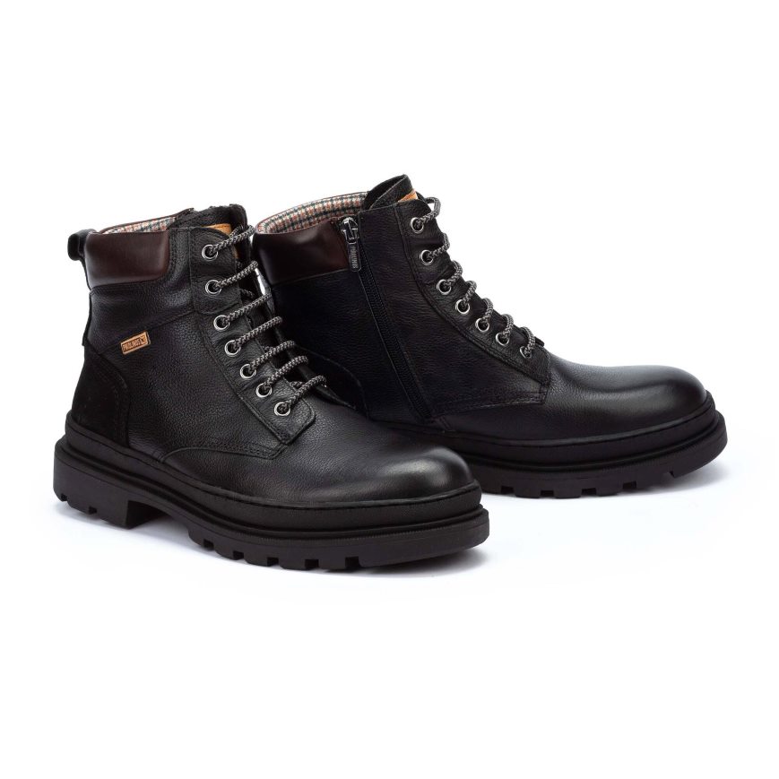 Black Pikolinos OURENSE Men's Ankle Boots | MFZNT8621