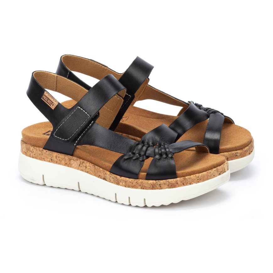 Black Pikolinos PALMA Women's Sandals | 1YRV17T08