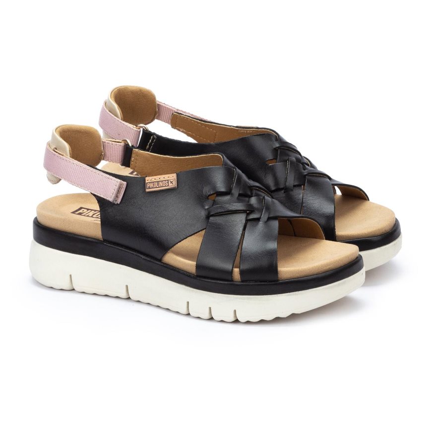 Black Pikolinos PALMA Women's Sandals | CQEF1709T