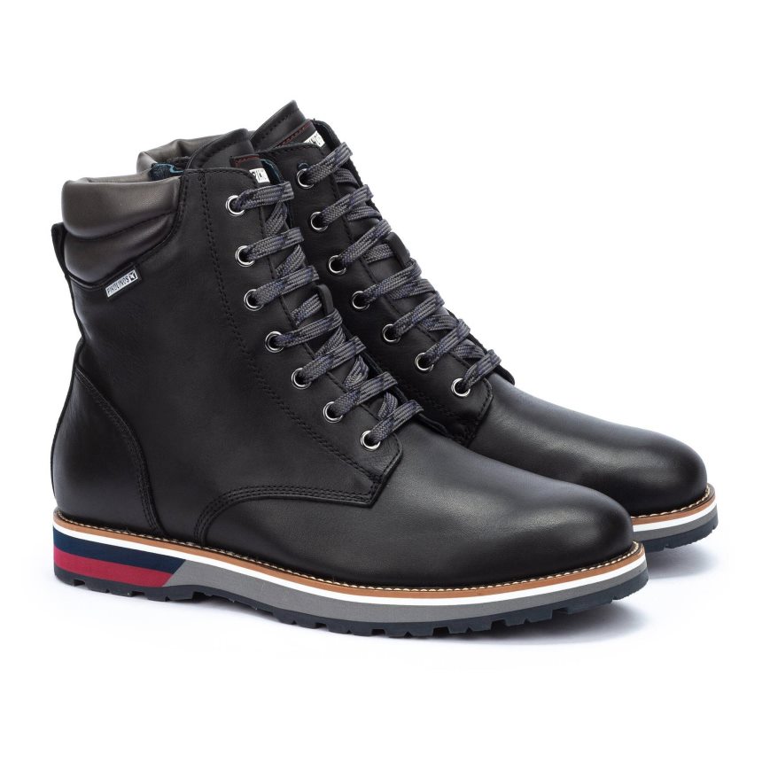 Black Pikolinos PIRINEOS Men's Ankle Boots | RBQW4218T