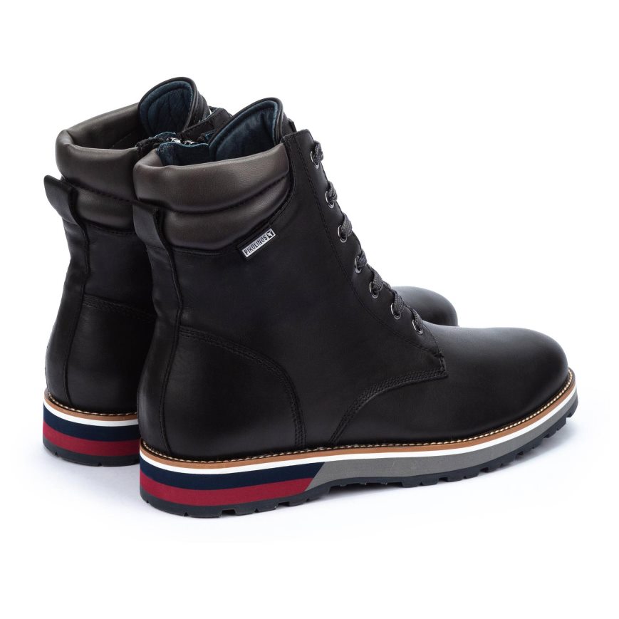 Black Pikolinos PIRINEOS Men's Ankle Boots | RBQW4218T