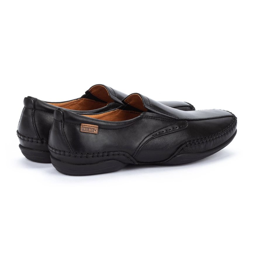 Black Pikolinos PUERTO RICO Men's Moccasins | XIA139T84