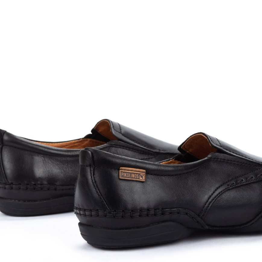 Black Pikolinos PUERTO RICO Men's Moccasins | XIA139T84