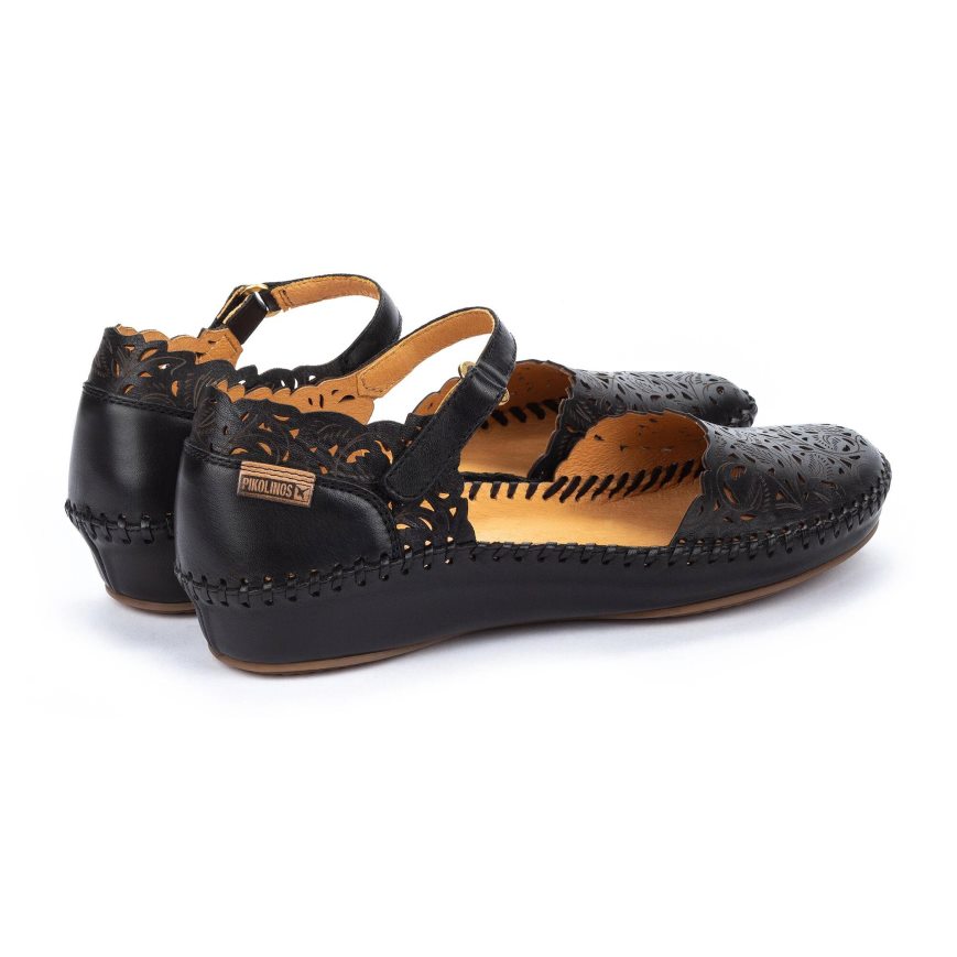 Black Pikolinos P. VALLARTA Women's Ballet Flats | FUDBT8023