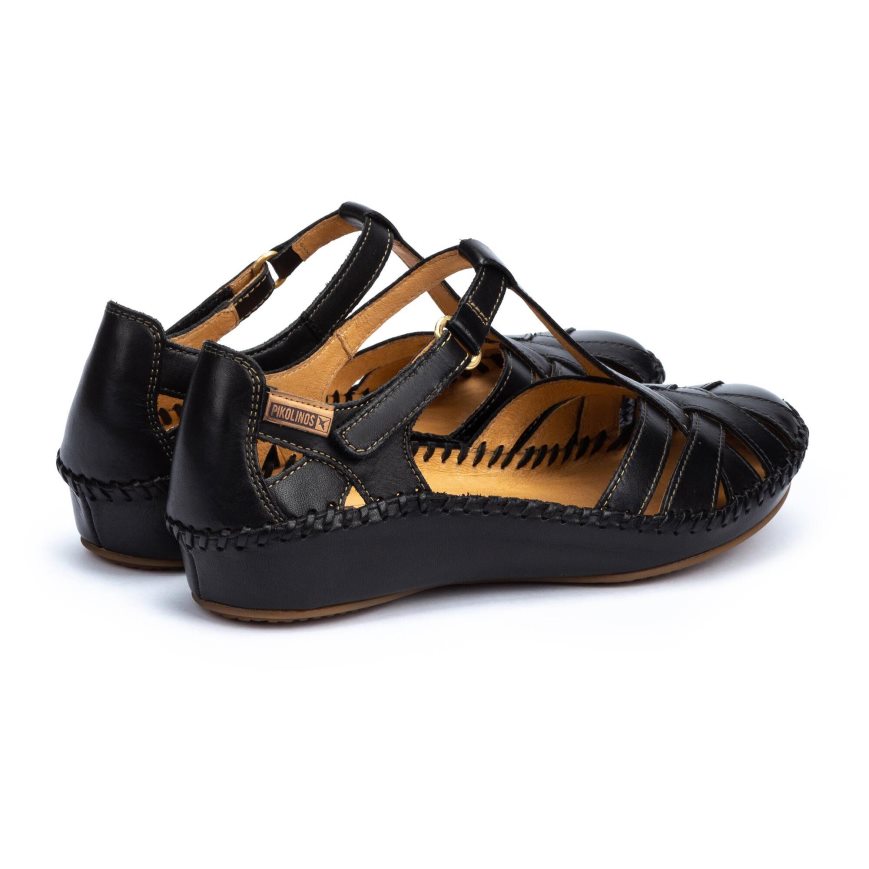 Black Pikolinos P. VALLARTA Women's Sandals | FRG1T9784