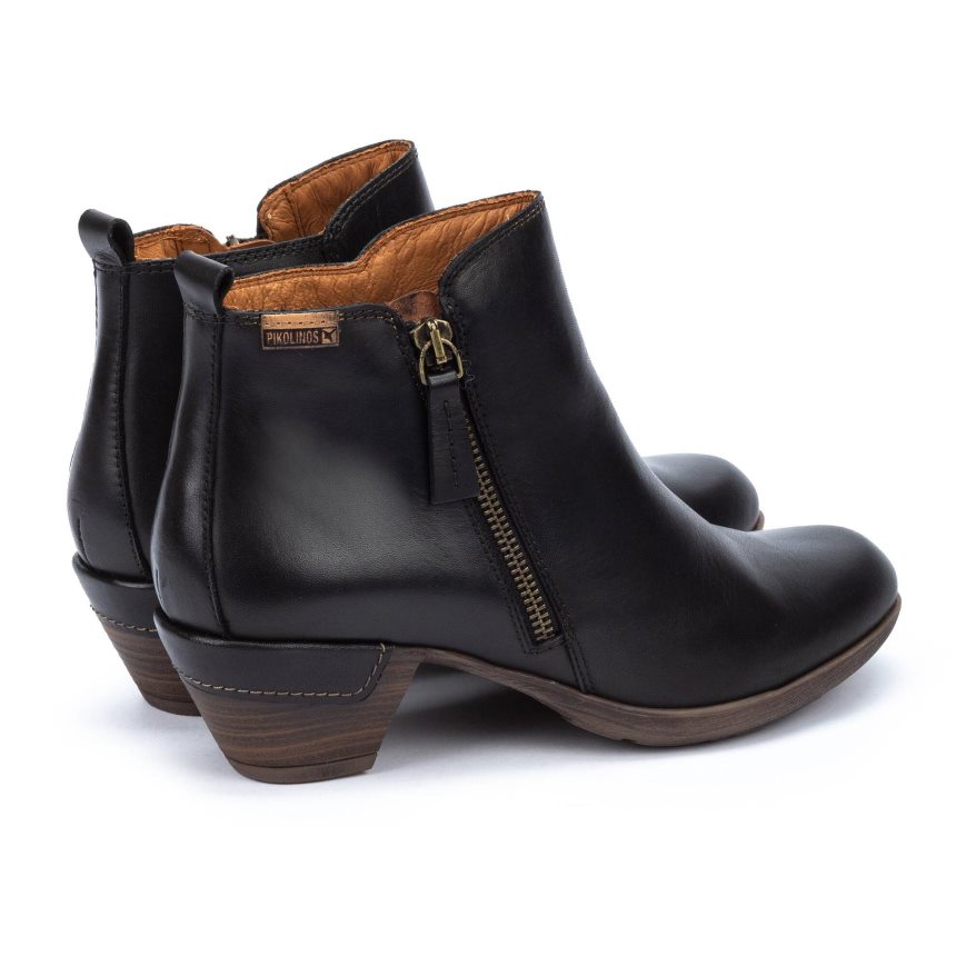 Black Pikolinos ROTTERDAM Women's Ankle Boots | AFGX31498