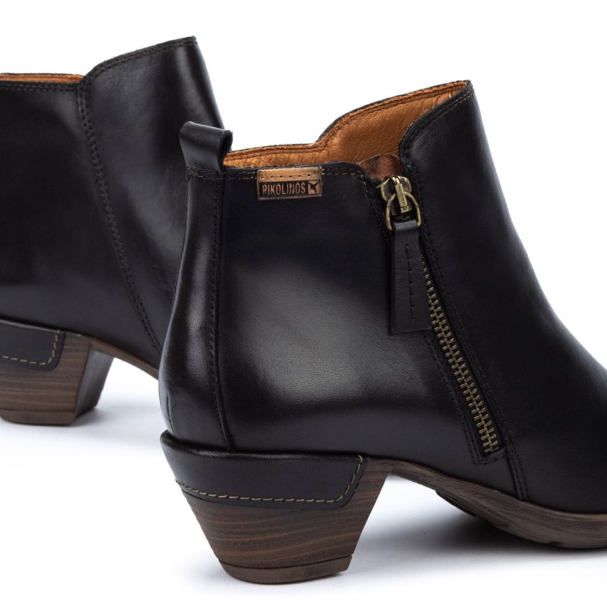 Black Pikolinos ROTTERDAM Women's Ankle Boots | AFGX31498