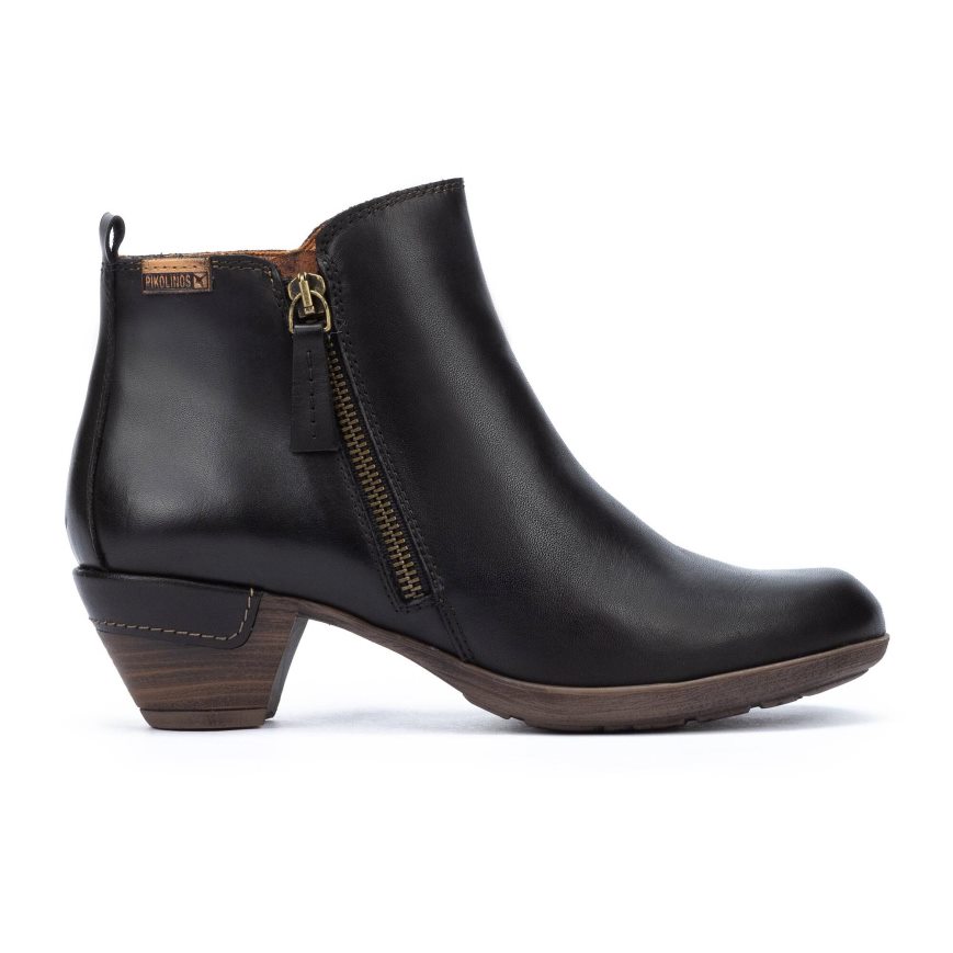 Black Pikolinos ROTTERDAM Women\'s Ankle Boots | AFGX31498