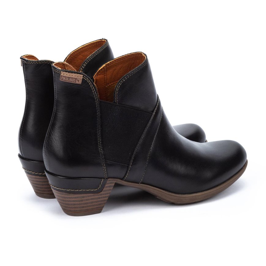 Black Pikolinos ROTTERDAM Women's Ankle Boots | JWSB27049