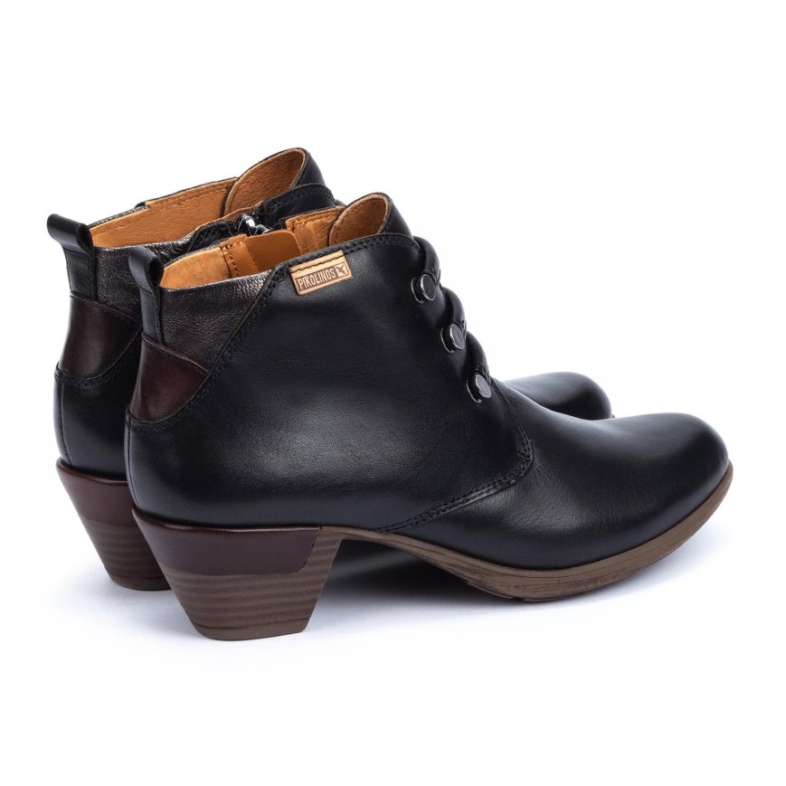 Black Pikolinos ROTTERDAM Women's Ankle Boots | TENB9807T