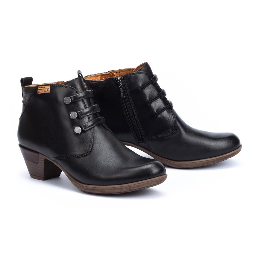 Black Pikolinos ROTTERDAM Women's Ankle Boots | TENB9807T