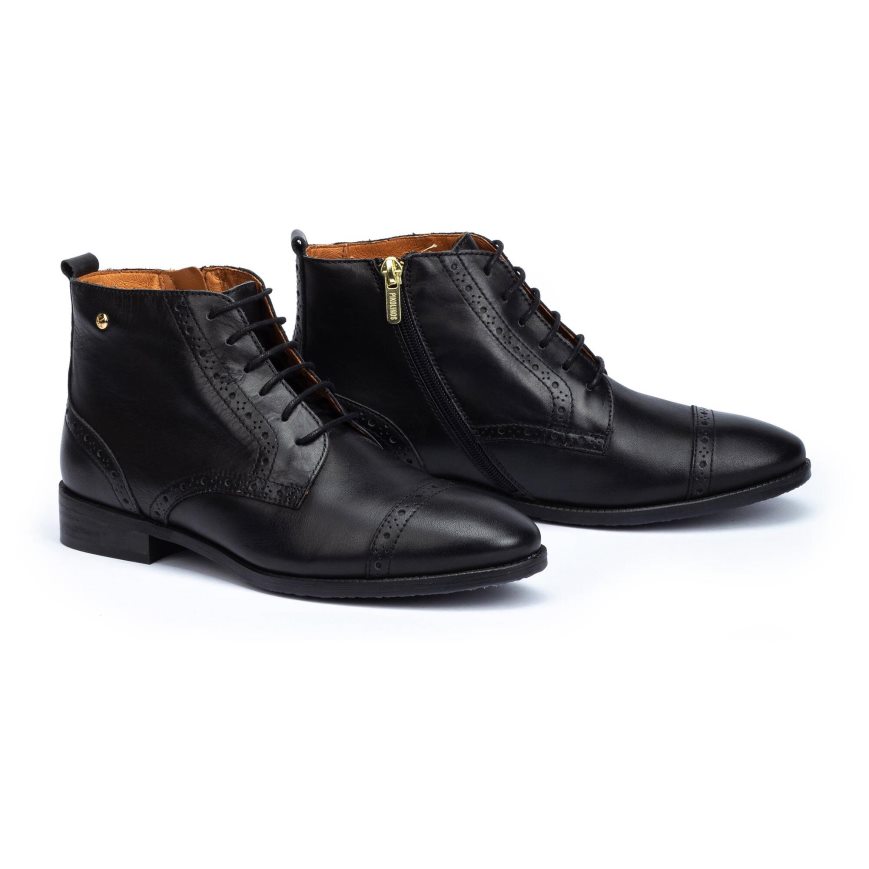 Black Pikolinos ROYAL Women's Ankle Boots | BSHC9T876