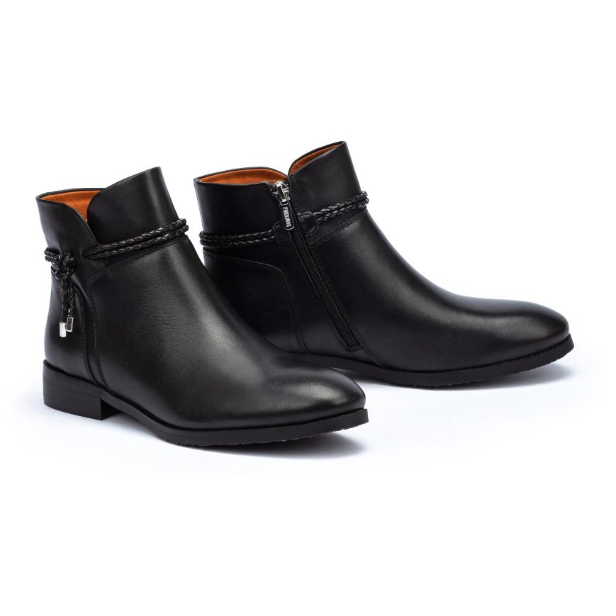 Black Pikolinos ROYAL Women's Ankle Boots | YABR17T62