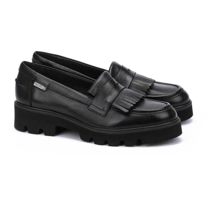 Black Pikolinos SALAMANCA Women's Loafers | JHQV13694