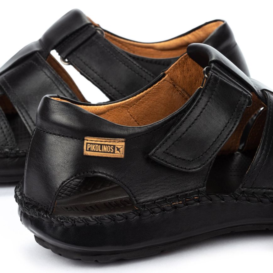 Black Pikolinos TARIFA Men's Sandals | HJMN01836