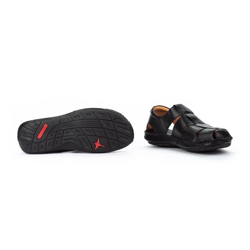 Black Pikolinos TARIFA Men's Sandals | HJMN01836