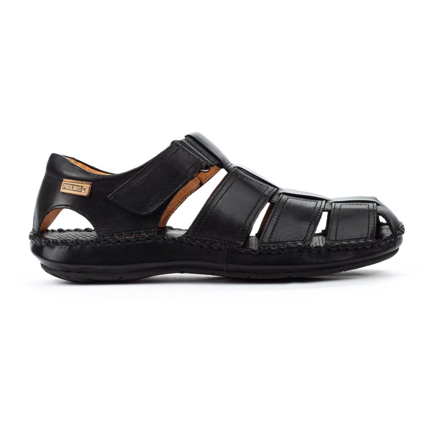 Black Pikolinos TARIFA Men\'s Sandals | HJMN01836