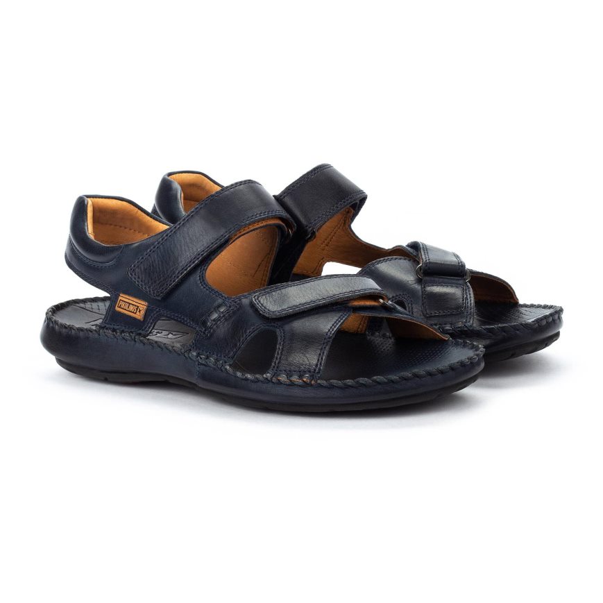 Black Pikolinos TARIFA Men's Sandals | NCWS98370