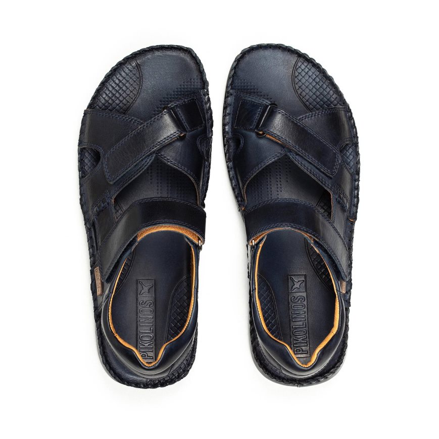 Black Pikolinos TARIFA Men's Sandals | NCWS98370