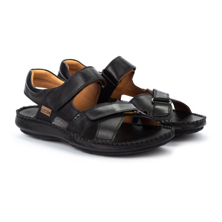 Black Pikolinos TARIFA Men's Sandals | PLYV2T134