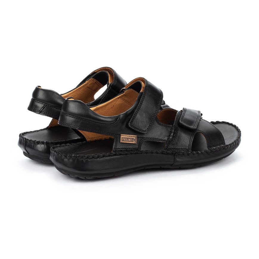 Black Pikolinos TARIFA Men's Sandals | PLYV2T134