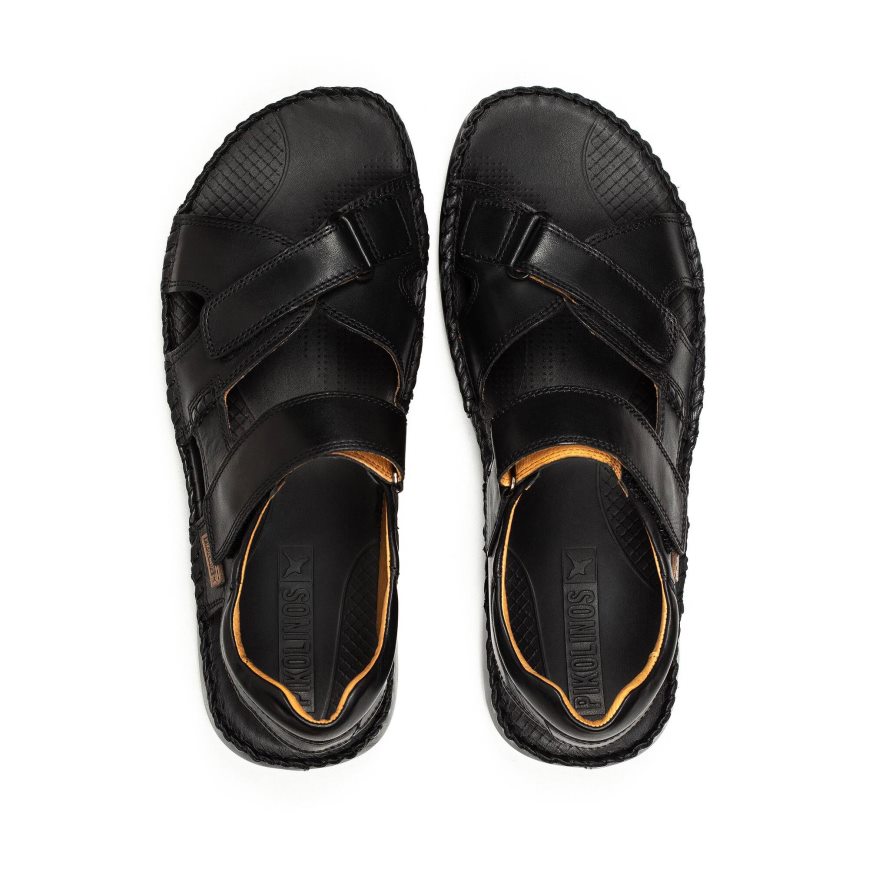 Black Pikolinos TARIFA Men's Sandals | PLYV2T134