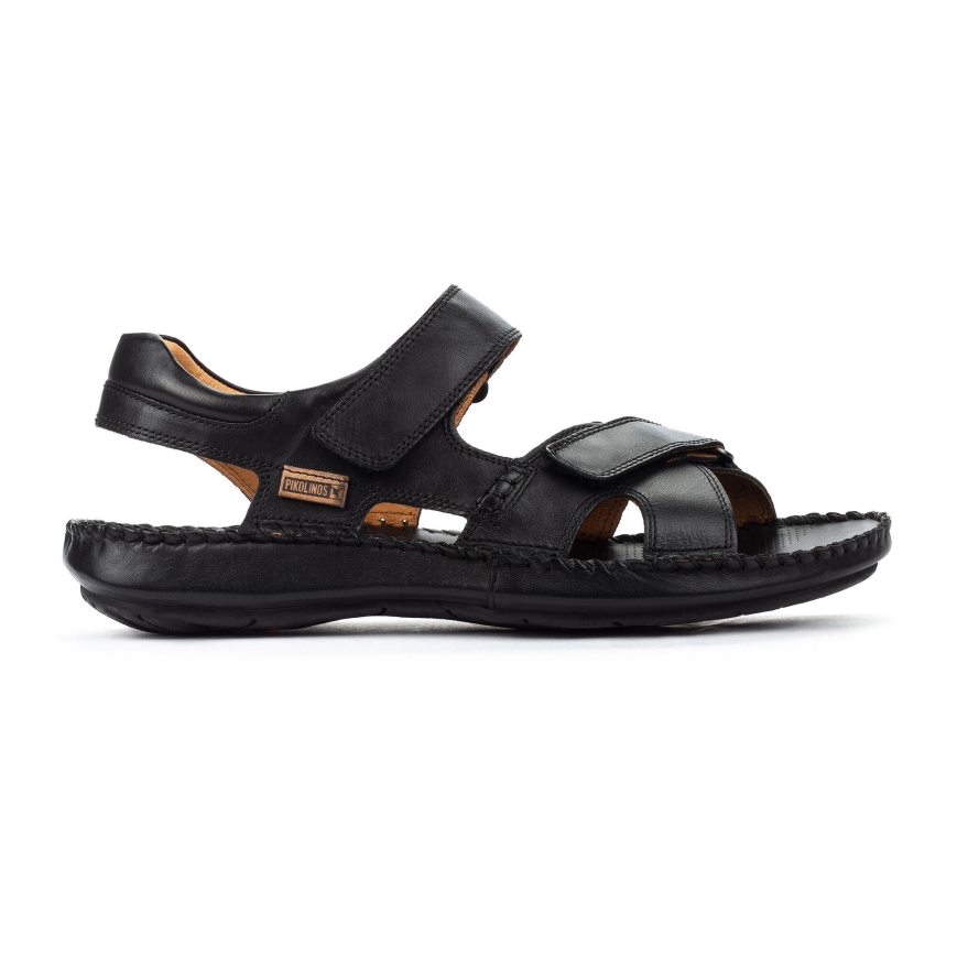 Black Pikolinos TARIFA Men\'s Sandals | PLYV2T134