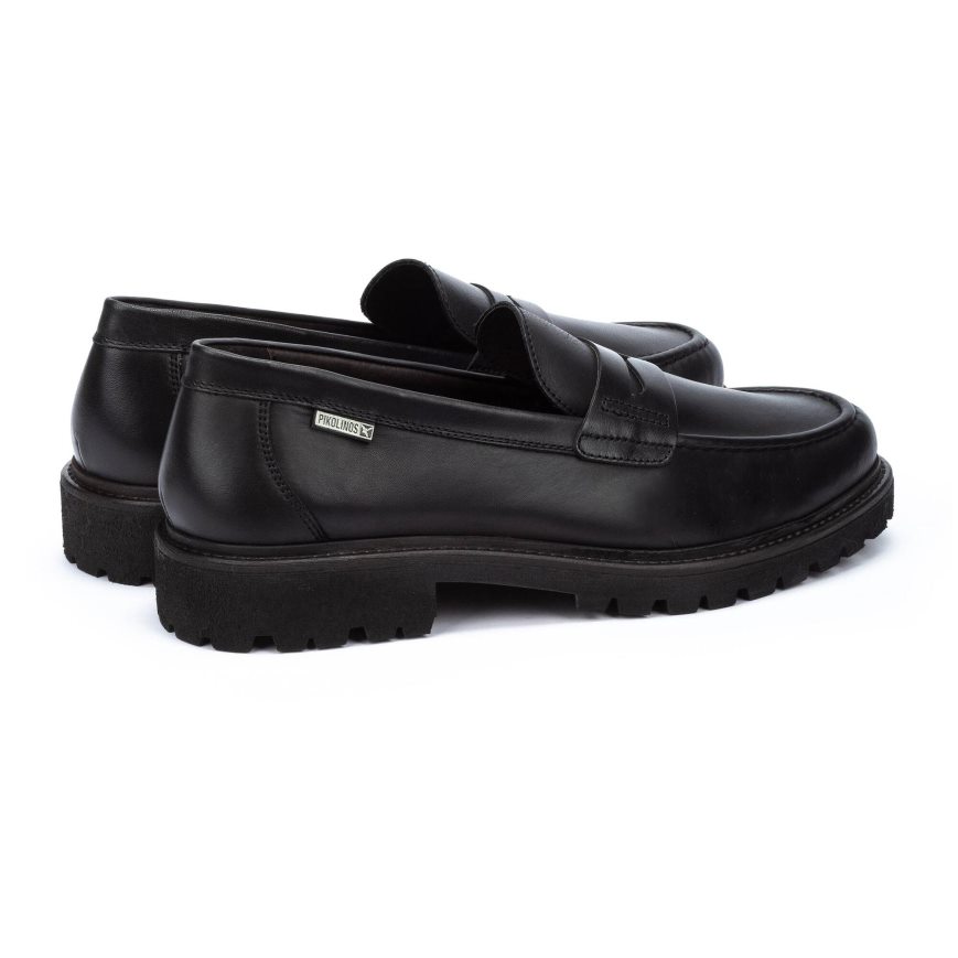 Black Pikolinos TOLEDO Men's Moccasins | RWOT79T20