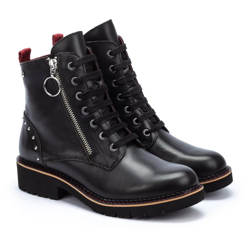 Black Pikolinos VICAR Women's Ankle Boots | ACLD91208