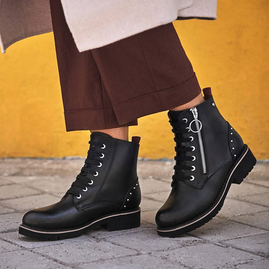 Black Pikolinos VICAR Women's Ankle Boots | ACLD91208