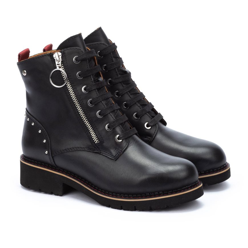 Black Pikolinos VICAR Women's Ankle Boots | XVSF13T94