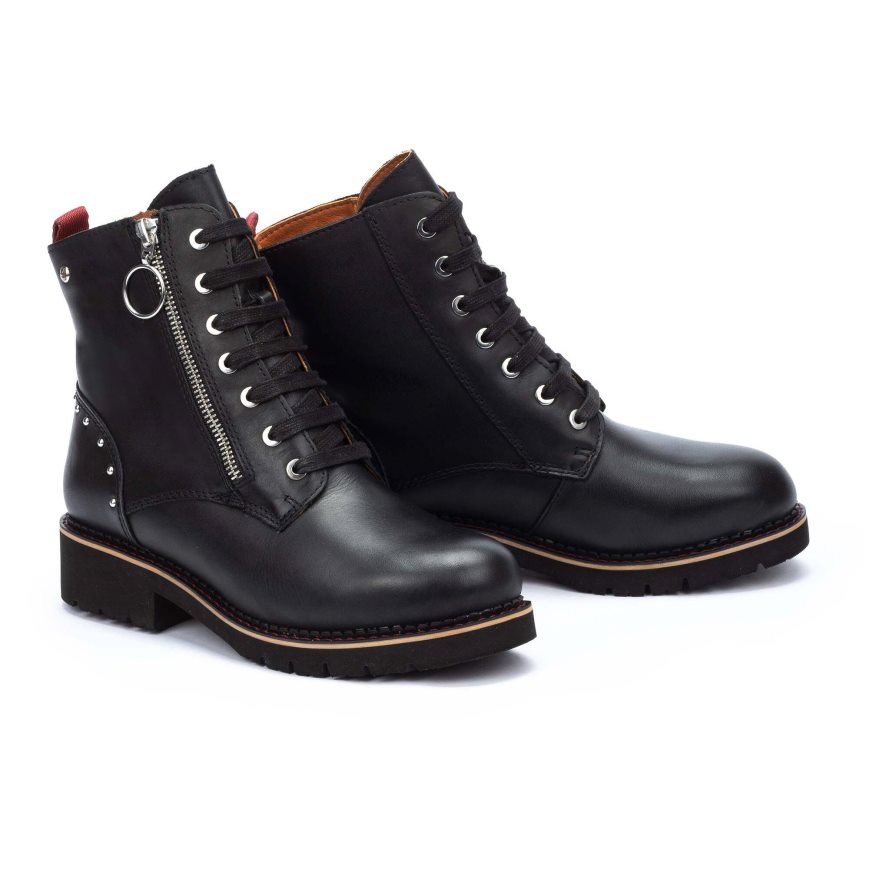 Black Pikolinos VICAR Women's Ankle Boots | XVSF13T94