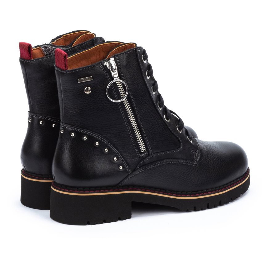 Black Pikolinos VICAR Women's Ankle Boots | YVMU47830