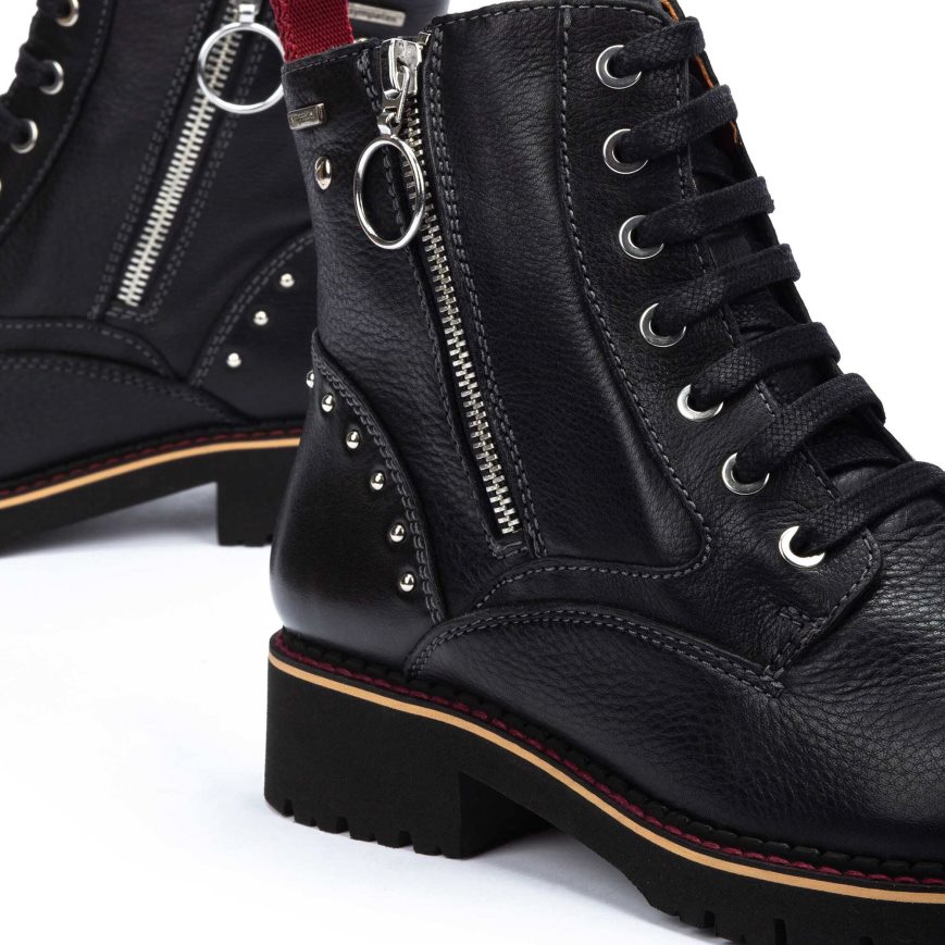 Black Pikolinos VICAR Women's Ankle Boots | YVMU47830