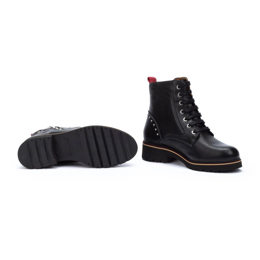 Black Pikolinos VICAR Women's Ankle Boots | YVMU47830