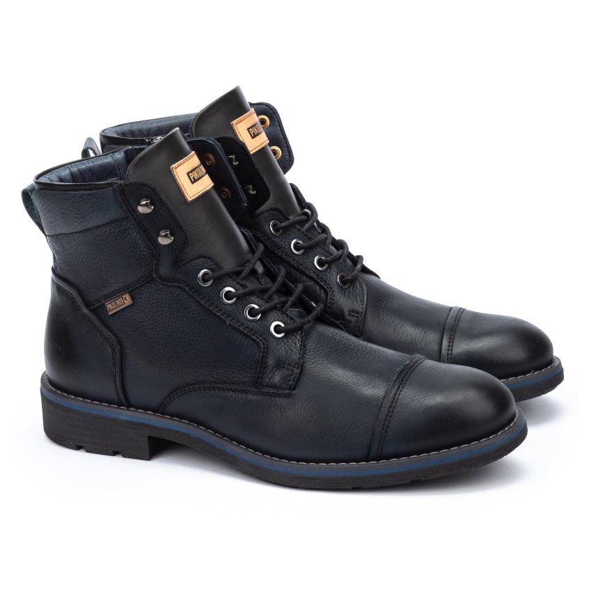 Black Pikolinos YORK Men's Ankle Boots | WRQH3670T