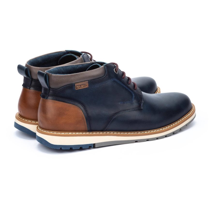 Blue Pikolinos BERNA Men's Ankle Boots | IYJC21670