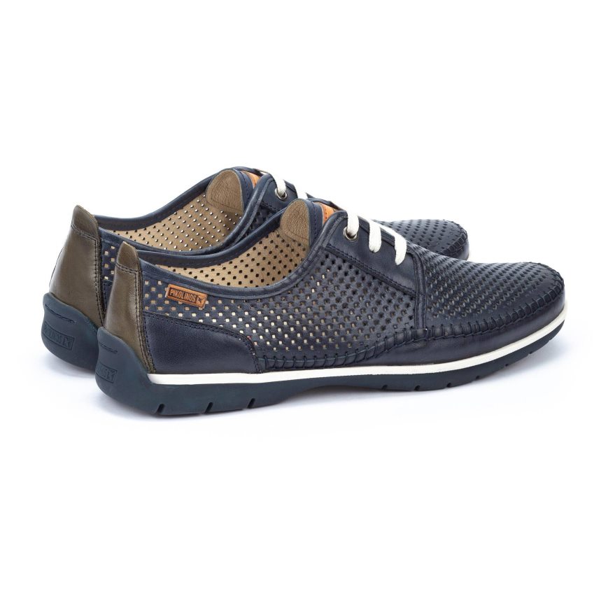 Blue Pikolinos MARBELLA Men's Boat Shoes | J1OC61243