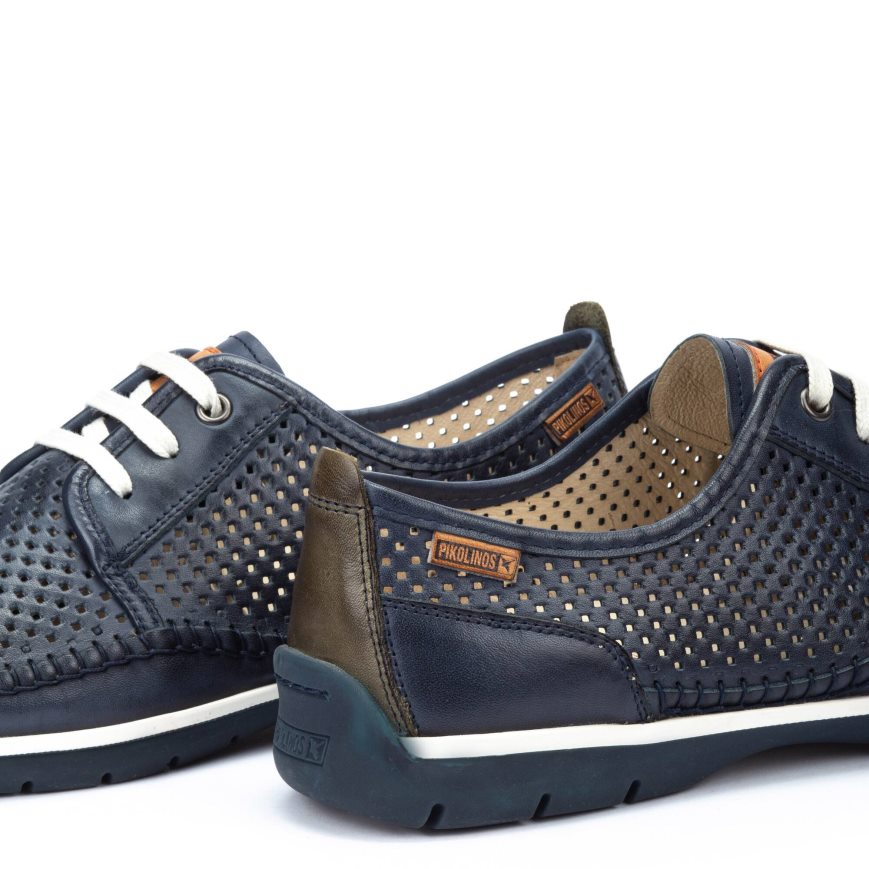 Blue Pikolinos MARBELLA Men's Boat Shoes | J1OC61243