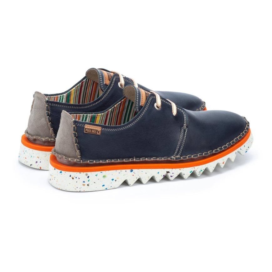 Blue Pikolinos VILLENA Men's Lace Up Shoes | FNTD43962