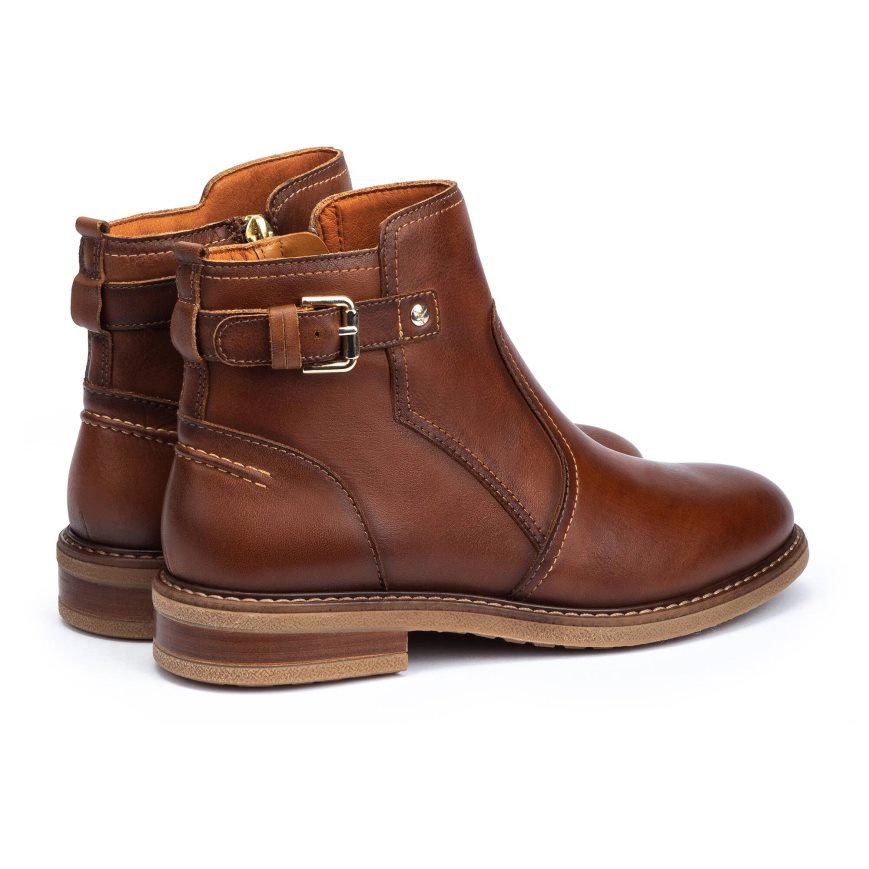 Brown Pikolinos ALDAYA Women's Ankle Boots | EUMI47063