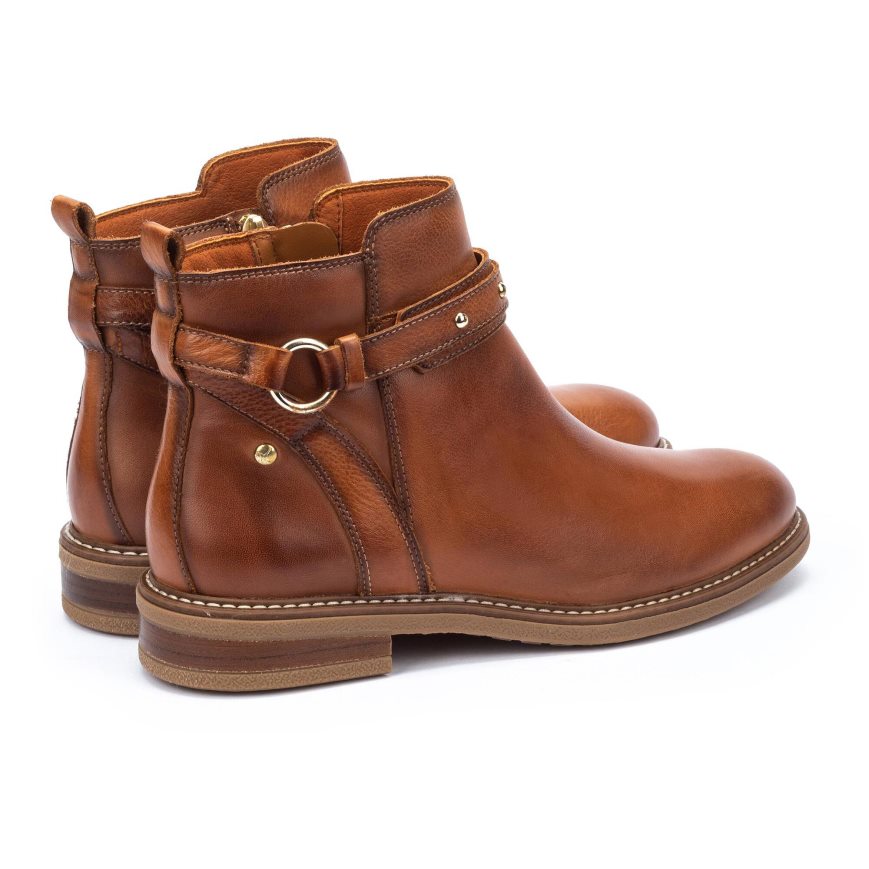 Brown Pikolinos ALDAYA Women's Ankle Boots | UPHD03618