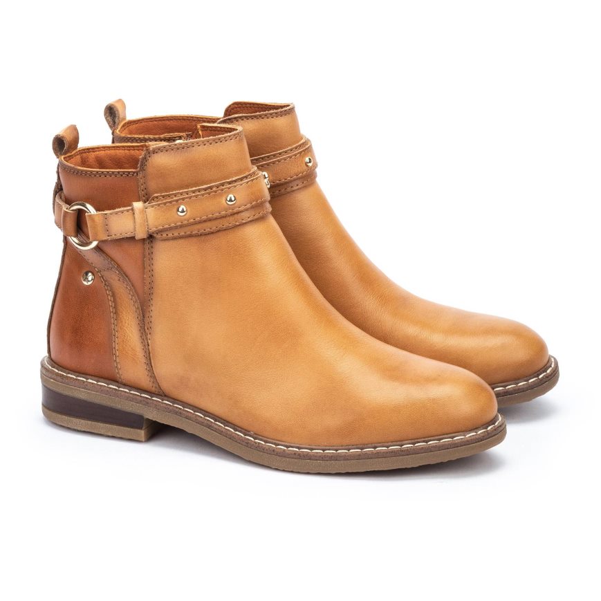 Brown Pikolinos ALDAYA Women's Ankle Boots | WC1V3T108