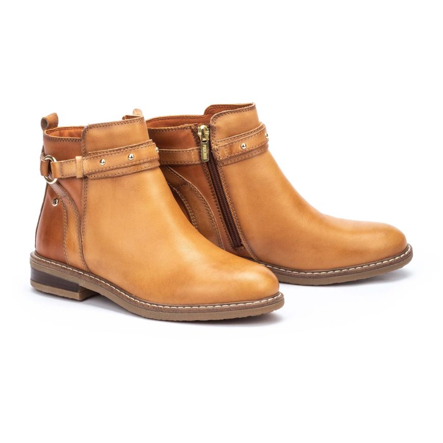 Brown Pikolinos ALDAYA Women's Ankle Boots | WC1V3T108