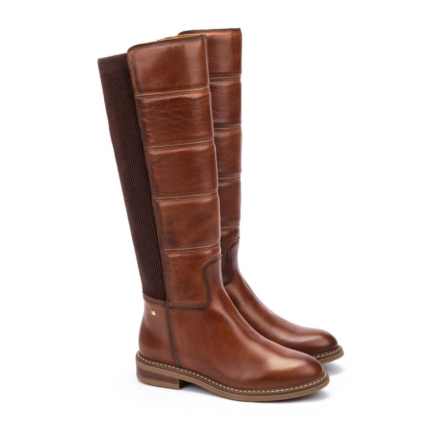 Brown Pikolinos ALDAYA Women's Knee-high Boots | TSYL64802