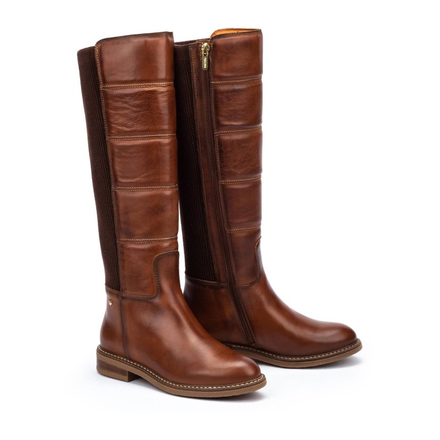 Brown Pikolinos ALDAYA Women's Knee-high Boots | TSYL64802