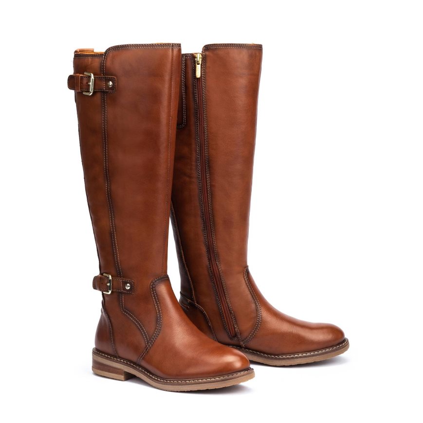 Brown Pikolinos ALDAYA Women's Knee-high Boots | VXFJ82071